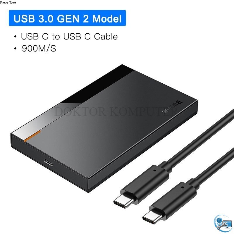 Baseus Full Speed HDD Enclosure Case 2.5 Inch USB Type-C Gen2 - CAYPH-C01 PERALATAN KOMPUTER