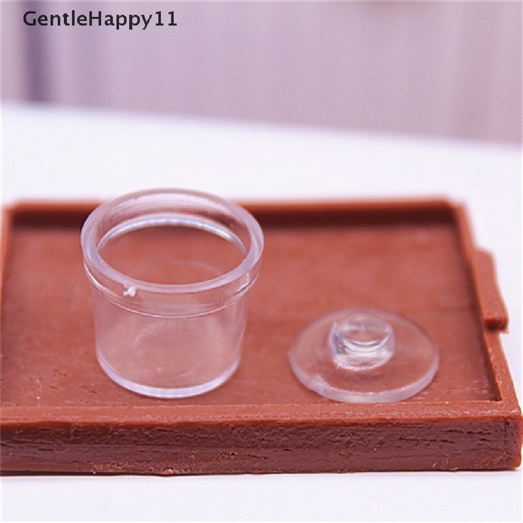 Gentlehappy 2Pcs 1: 12rumah Boneka Botol Gula Mini Spice Seasoning Jar w/Penutup Dekorasi Dapur id