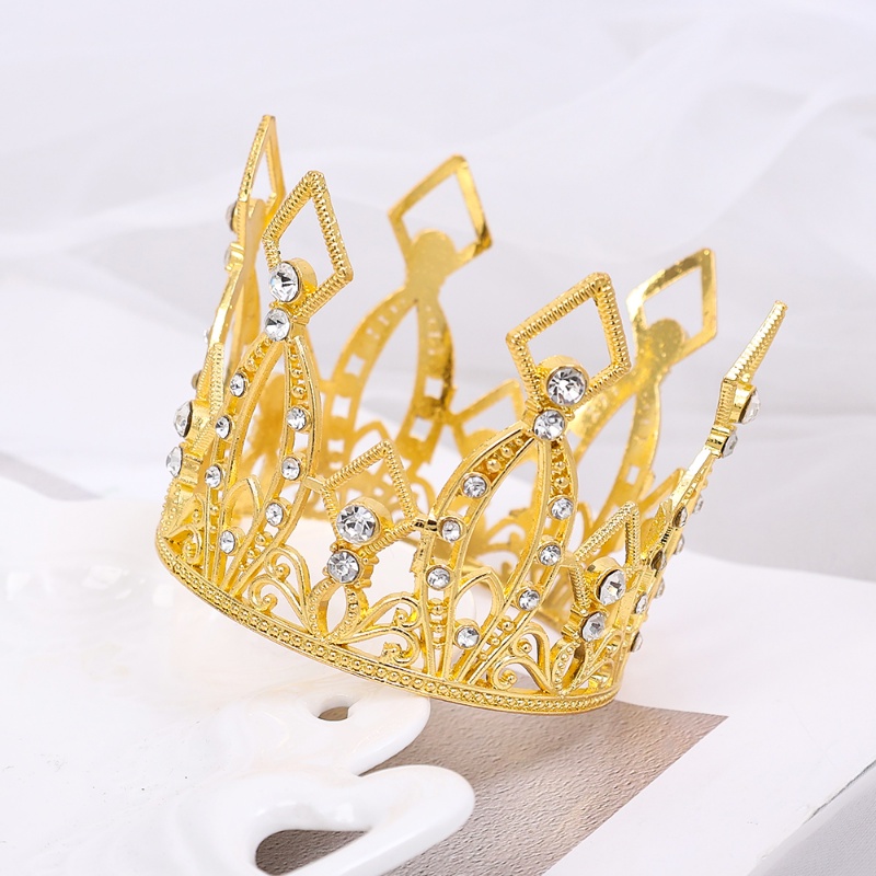1 Pc Mini Ulang Tahun Mahkota Kue Topper Berlian Imitasi Crown Baking DIY Kue Pesta Ulang Tahun Anak Mahkota Dekorasi Alat