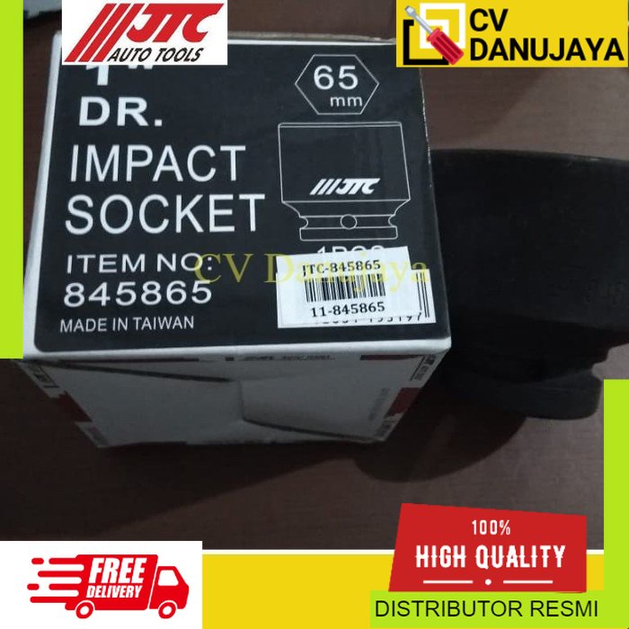 JTC 845865 Impact Socket Mata Kunci Sok 1 inchi 65mm 6PT