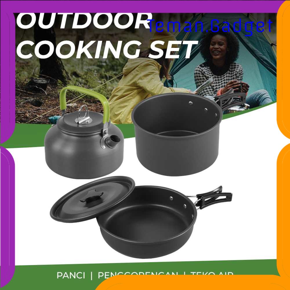 TG - OLR Yofeil Panci Masak Cooking Set Camping Outdoor 3 PCS - DS-308