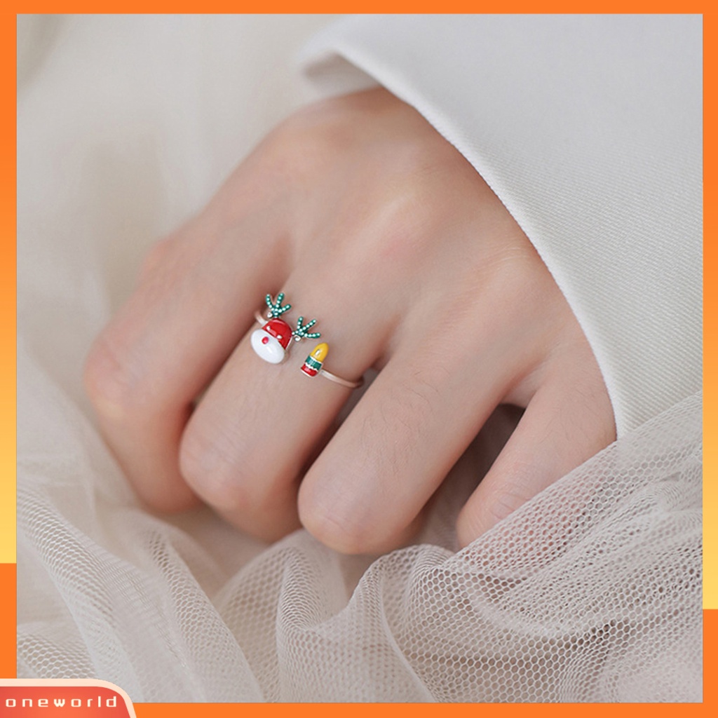 [EONE] Cincin Halus Indah Sehari-Hari Memakai Warna Emas Putih Rusa Jari Terbuka Cincin Wanita Perhiasan Untuk Hadiah