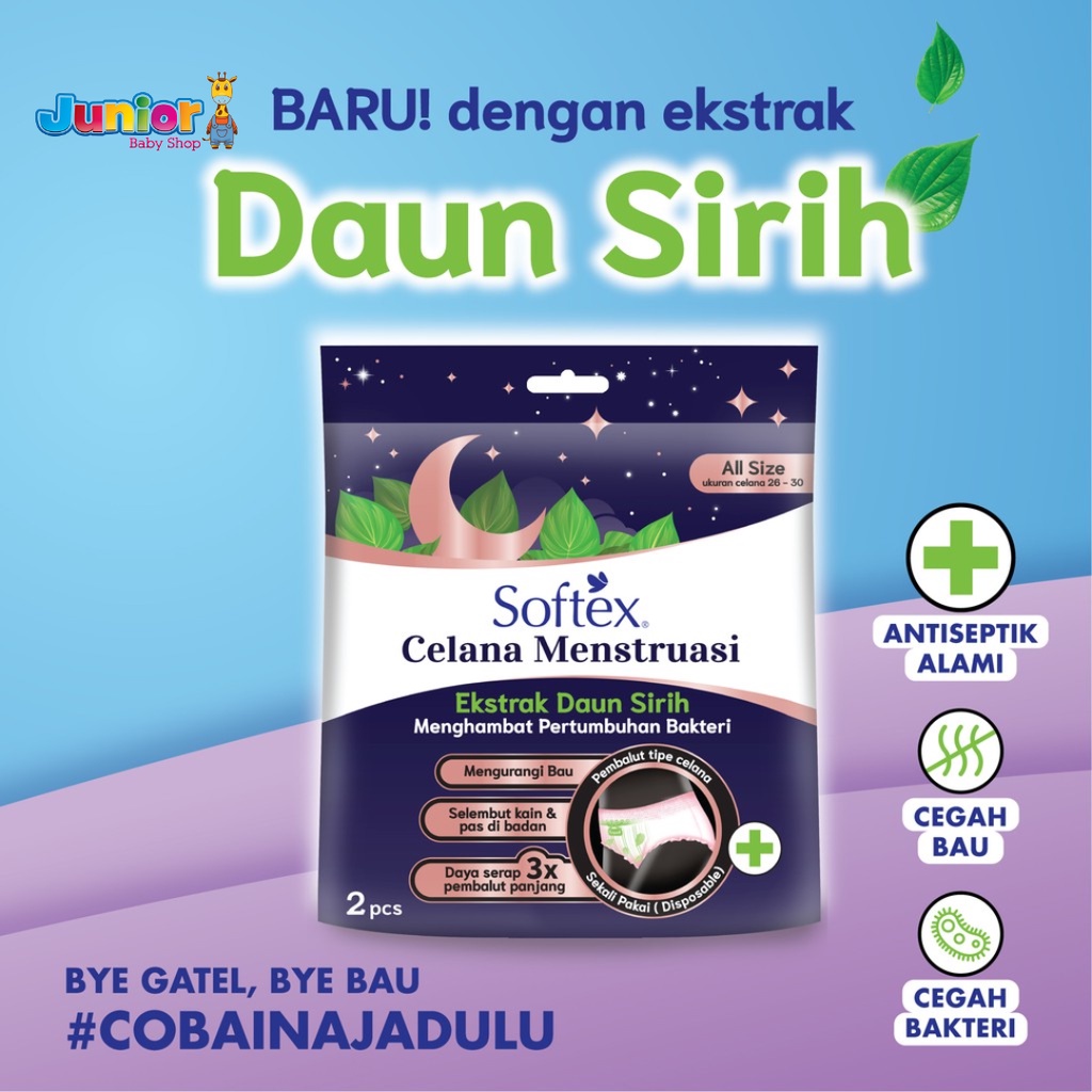 Softex Celana Menstruasi Extra Size | Daun Sirih | All Size