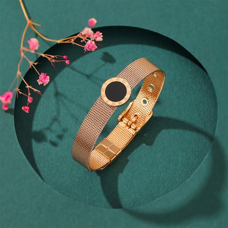 GROSIR Gelang rantai jam tangan titanium stainless steel 316l anti karat import berkualitas bisa bayar di tempar COD