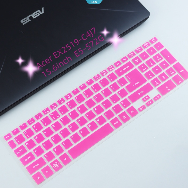 Casing Keyboard Laptop Tahan Air Silikon Soft Cover Untuk Acer EX2519-C4J7 15.6inch E5-572G Film Keyboard Kulit Pelindung [ZK]