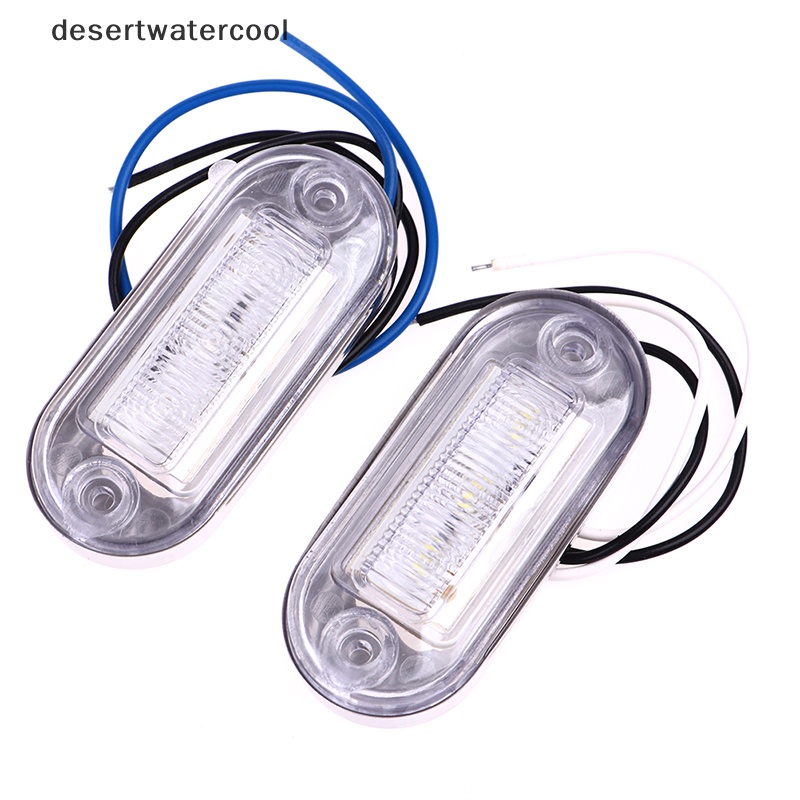 Deid 2pcs 12V Lampu Sopan Perahu Dek Tangga Transom LED Stern Light Tahan Air Martijn