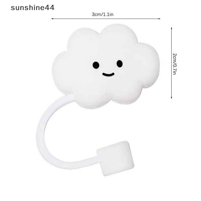 Sunshine Straw Plug Reusable Drinking Dust Cap Silicone Tips Untuk Sedotan Pelindung Caps ID