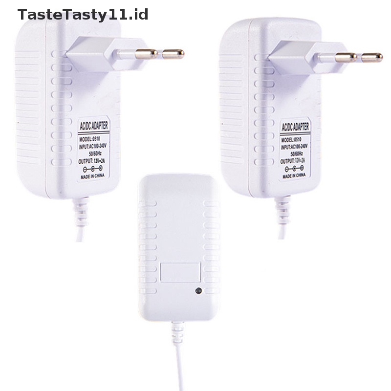 Tastetasty Adaptor Daya DC 12V 2A Universal Power Supply Charger EU Plug LED string LED strip Light Bar Light LED Driver.