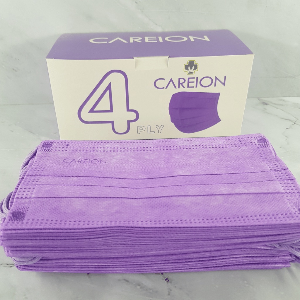 ENZ ® MASKER EARLOOP CAREION EMBOS PREMIUM 4PLY 4 PLY HITAM PUTIH WARNA ISI 50 PCS UKURAN DEWASA 1002