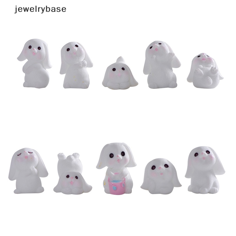 [jewelrybase] Patung Hewan Model Kelinci Yang Indah Rumah Boneka Miniatur Lanskap Mikro Butik Kelinci