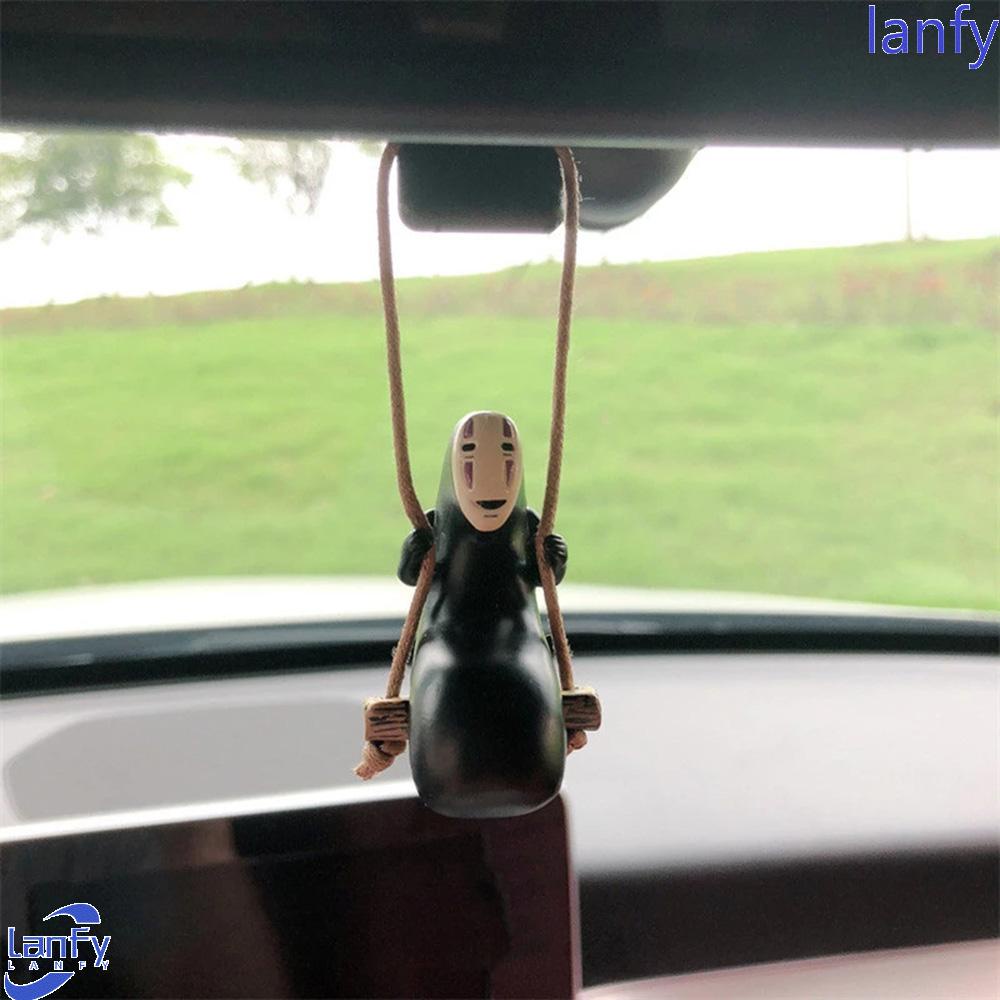 Lanfy Ornamen Mobil Hadiah Mainan Spirited Away Ada Wajah Man Spion Auto Dekorasi Anime Liontin