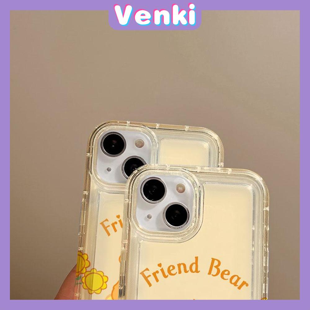 VENKI -For iPhone 11 iPhone Case Clear Case TPU Soft Case Airbag Shockproof Cute Cartoon Bear Compatible with iPhone 14 13 Pro Max iPhone 12 Pro Max 11 7Plus 6Plus XR xs max 7 8