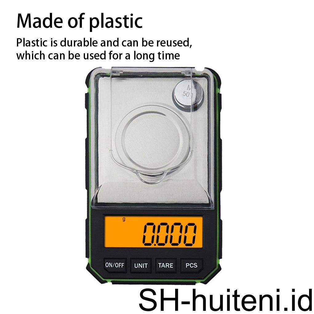 0 001g Timbangan Digital Elektronik Dioperasikan Baterai Tampilan LED Presisi Rumah Profesional Perhiasan Mini Keseimbangan Berat Miligram