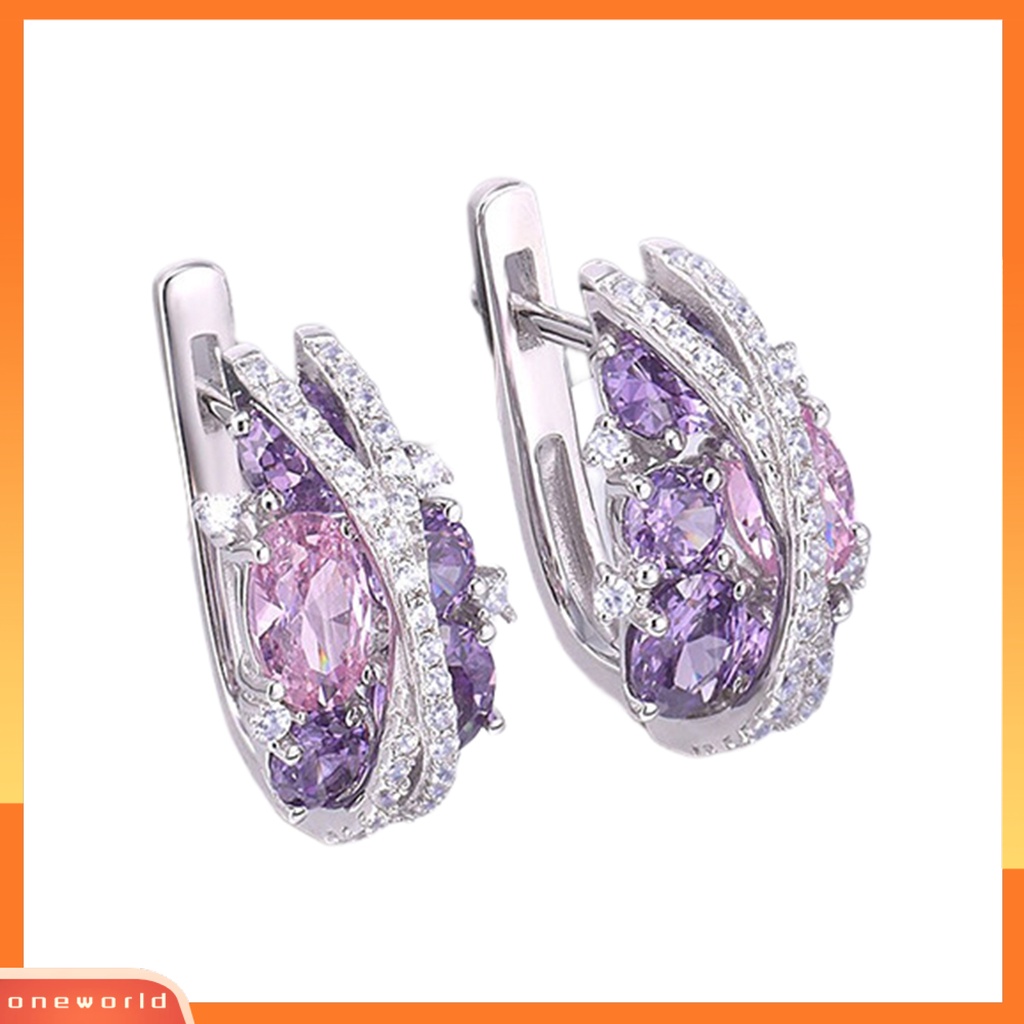 [EONE] 1pasang Anting Pejantan Double-Layer Berbentuk X Berongga Berkilau Temperamen Berlian Imitasi Dekorasi Tahan Luntur Retro Kreatif Cubic Zirconia Earrings Perhiasan Aksesori