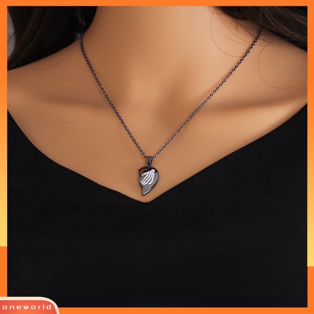 [EONE] Liontin Kalung Pola Tangan Kepribadian Punk Electroplating Cross Rantai Dekorasi Colorfast Hati Yang Sesuai Dengan Liontin Pasangan Kalung Perhiasan Aksesori