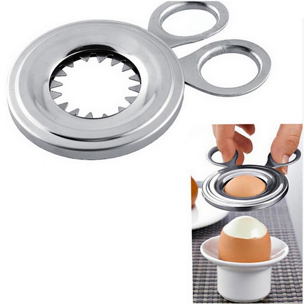 Alat Pengiris Telur Stainless Steel Rebus Masak Topper Snipper Eggshell Shell Opener Alat Dapur