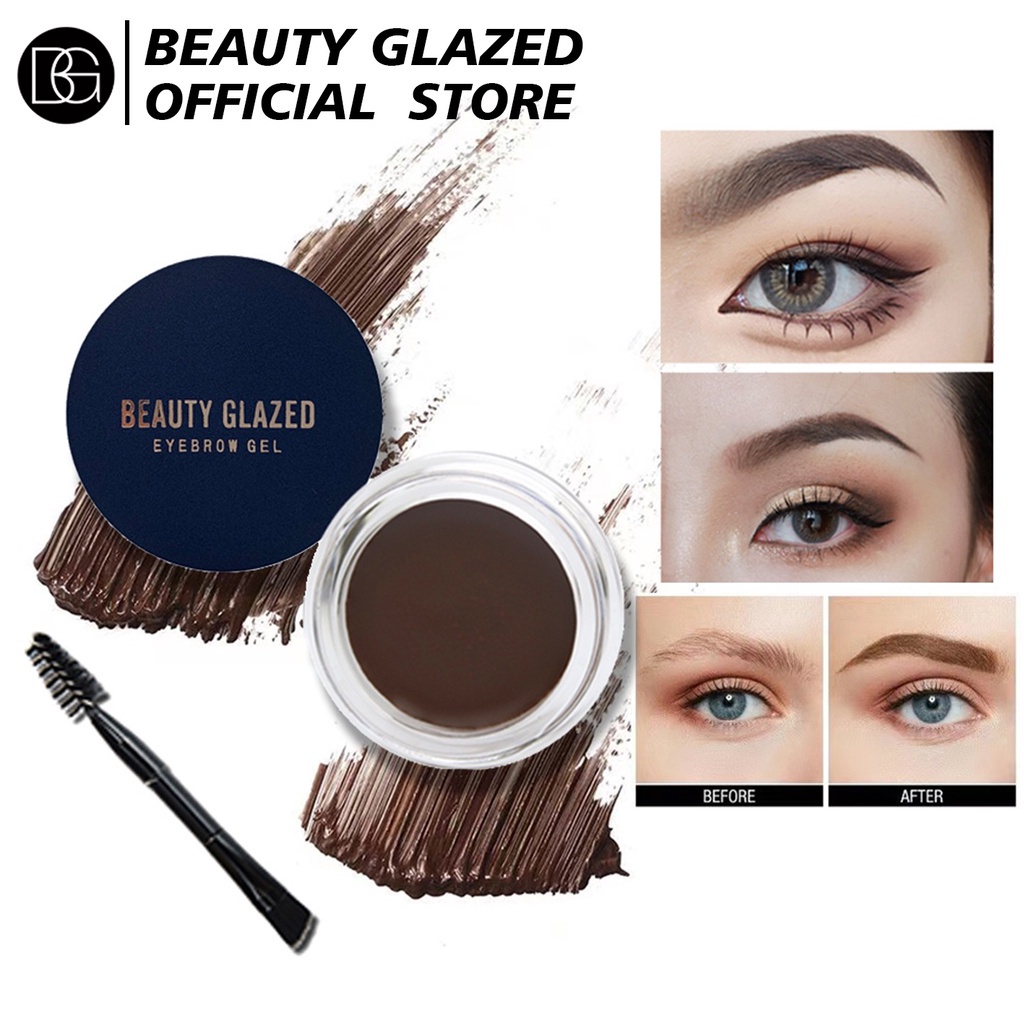 Original BEAUTY GLAZED Long-lasting Easy Wearing Eyebrow Gel with Brush Eye Makeup Cosmetics