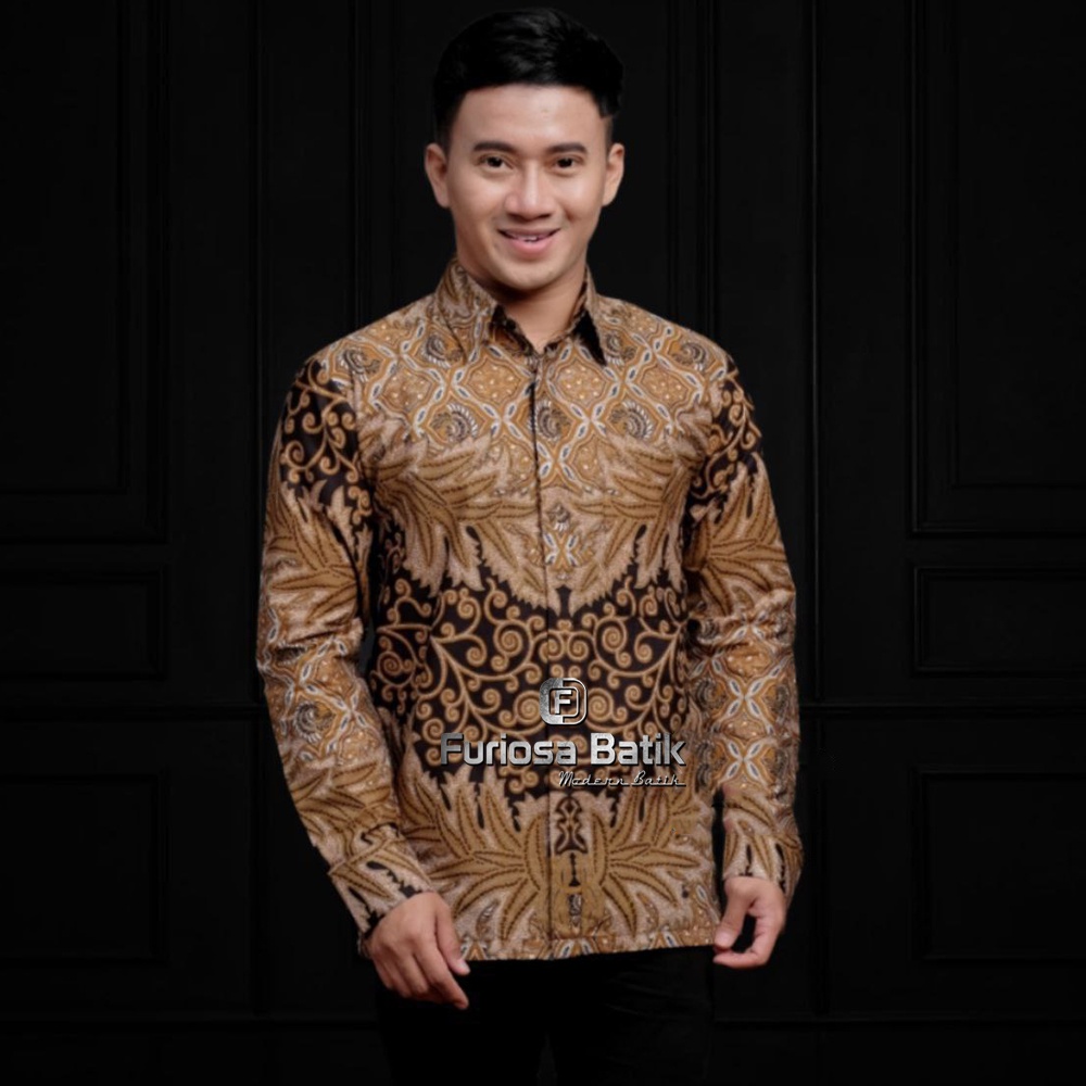 FURIOSA BATIK BATIK PRIA BAJU BATIK PRIA LENGAN PANJANG UKURAN M L XL XXL BN