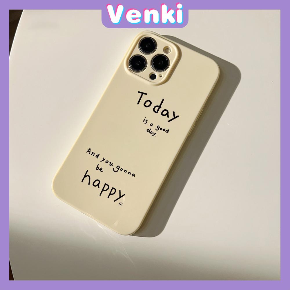 VENKI - For iPhone 11 iPhone Case Pink Glossy Film TPU Soft Case Shockproof Photo Cover Protection Simple English Compatible with iPhone 14 13 Pro max 12 Pro Max xr xs max 7 8Plus