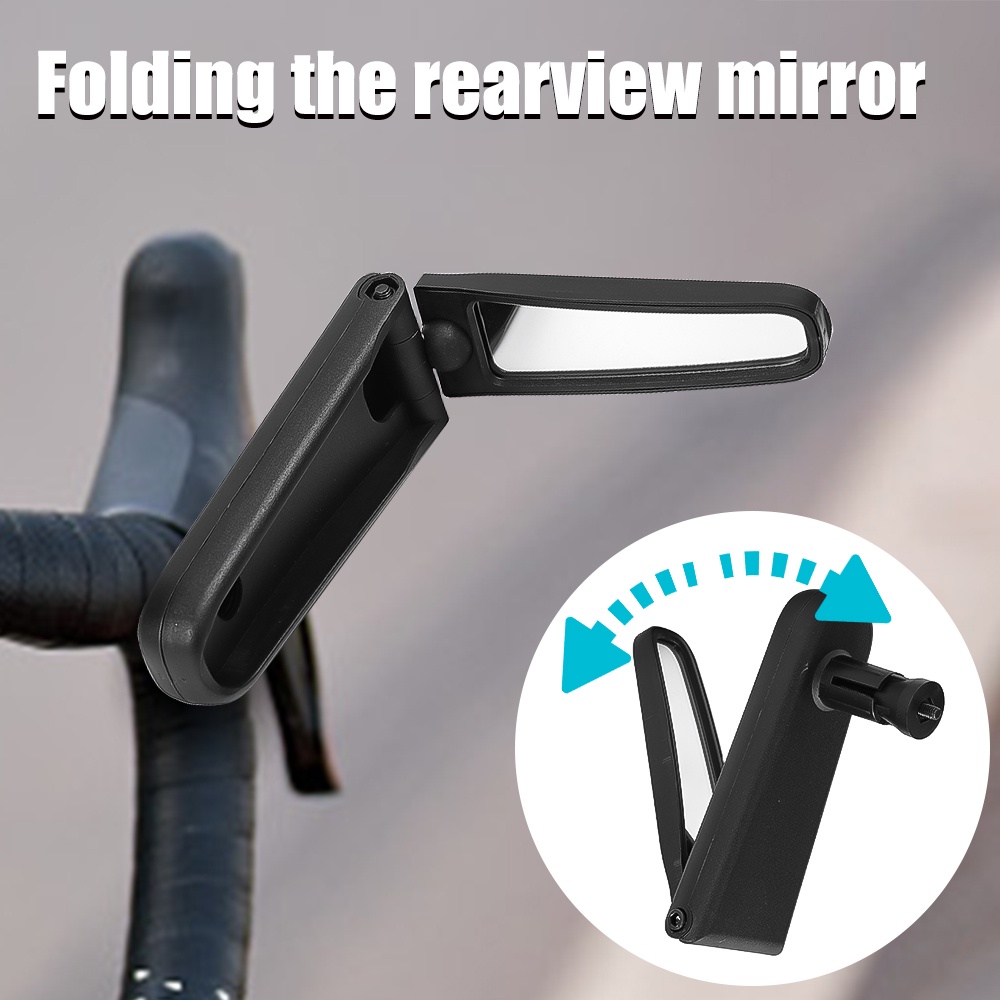 Adjustable Angle Blind Spot Mirror MTB Aksesoris Sepeda Jalan Putar Stang Sepeda Spion Sepeda Tersembunyi Pegangan Lipat Spion