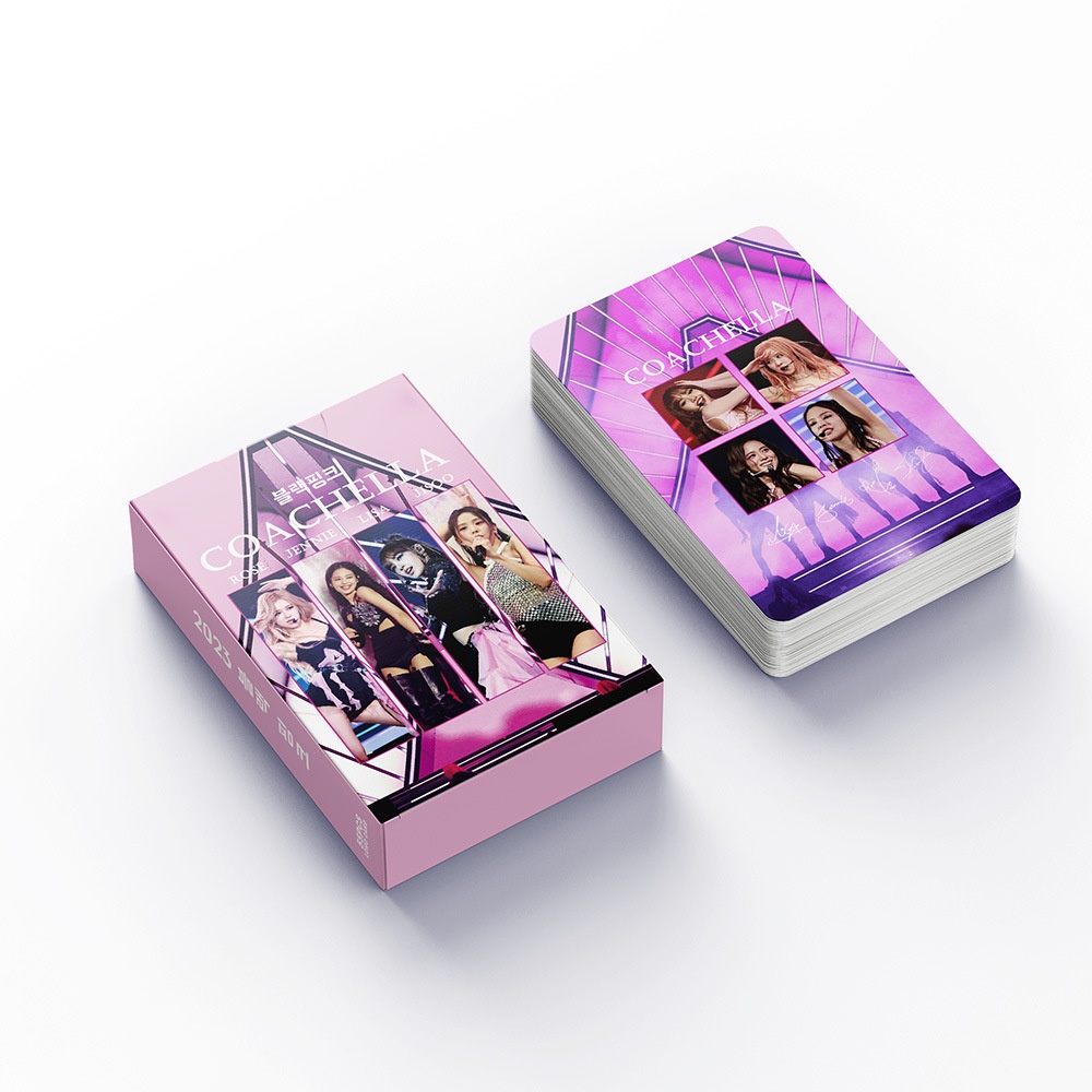 55pcs/box Photocard Hitam-PINK The Coachella Valley Music and Arts Festival Kartu Lomo Blackpink Kpop Postcards Blackpink