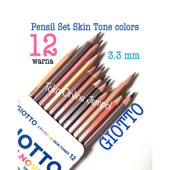 

Skin Tone STILNOVO Pensil Warna GIOTTO 3.3mm 012389 kulit ATK1206GT