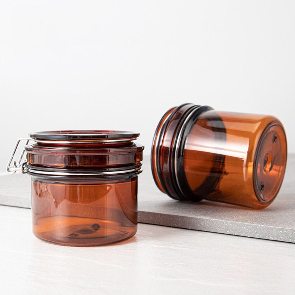 [Elegan] Botol Krim Wajah Amber Gesper Logam Tahan Ringan Makeup Penyimpanan Kaleng Madu Botol Isi Ulang Lip Balm Wadah Kosmetik Lotion Vial