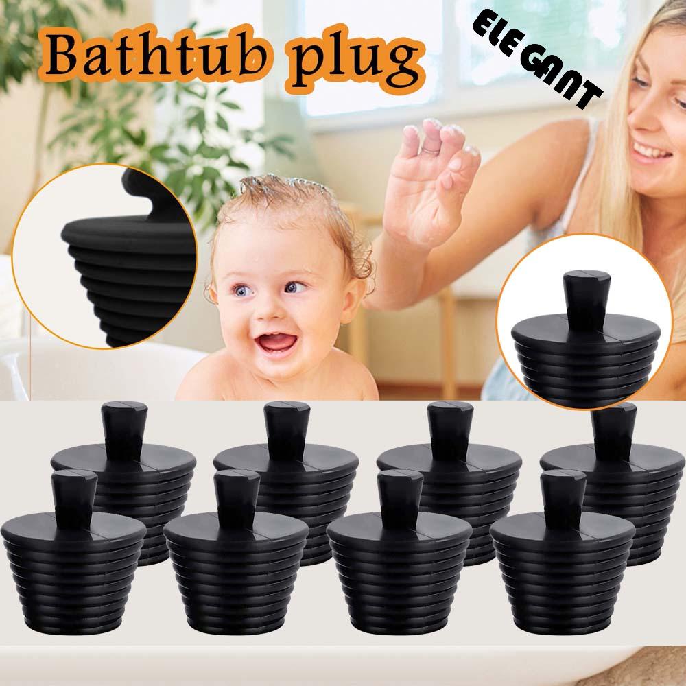 [Elegan] Stopper Pembuangan Bak Abu-Abu Universal Saluran Air Wastafel Kamar Mandi Hitam Laundry Tub Stopper