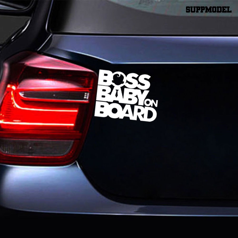 [SM Auto] Bos Bayi Di Papan Mobil-Model Kendaraan Body Jendela Reflektif Stiker Decals