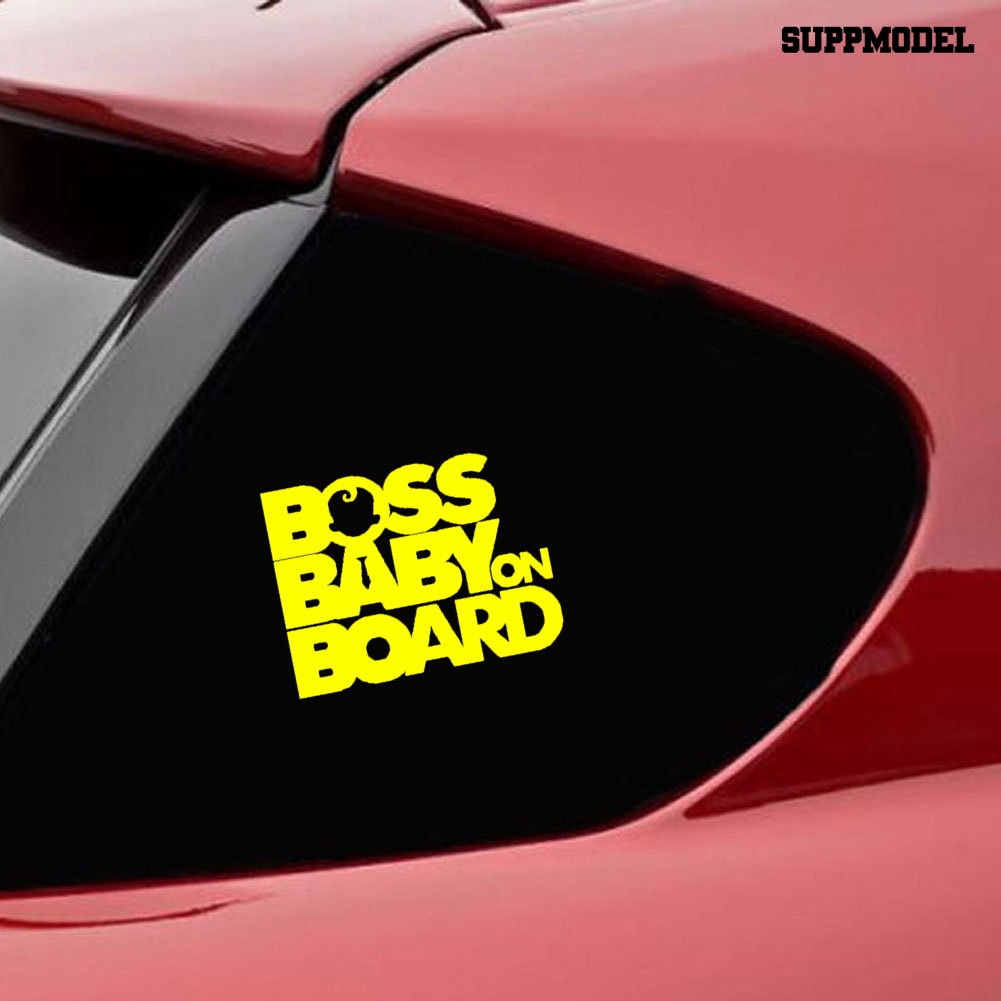 [SM Auto] Bos Bayi Di Papan Mobil-Model Kendaraan Body Jendela Reflektif Stiker Decals
