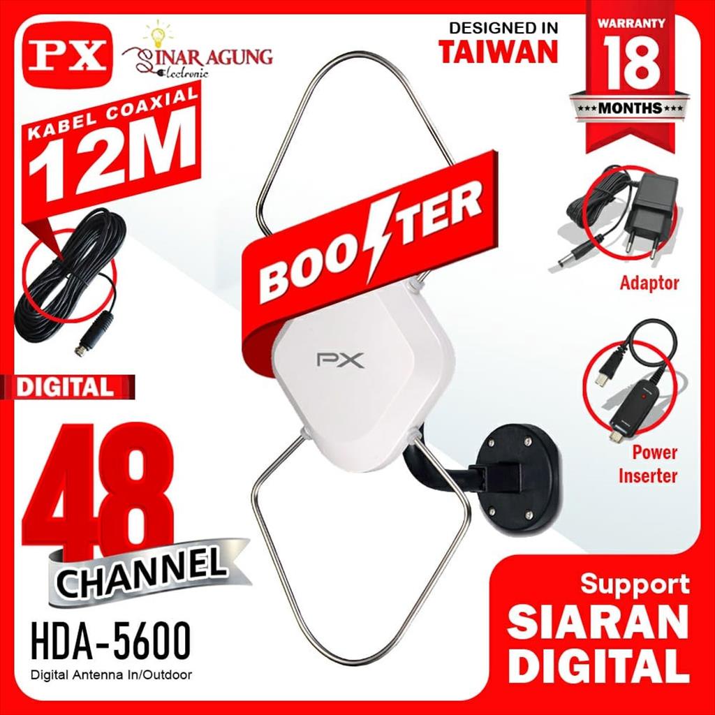 Jual Antena Digital Indoor Outdoor PX HDA5600 / HDA 5600 Booster