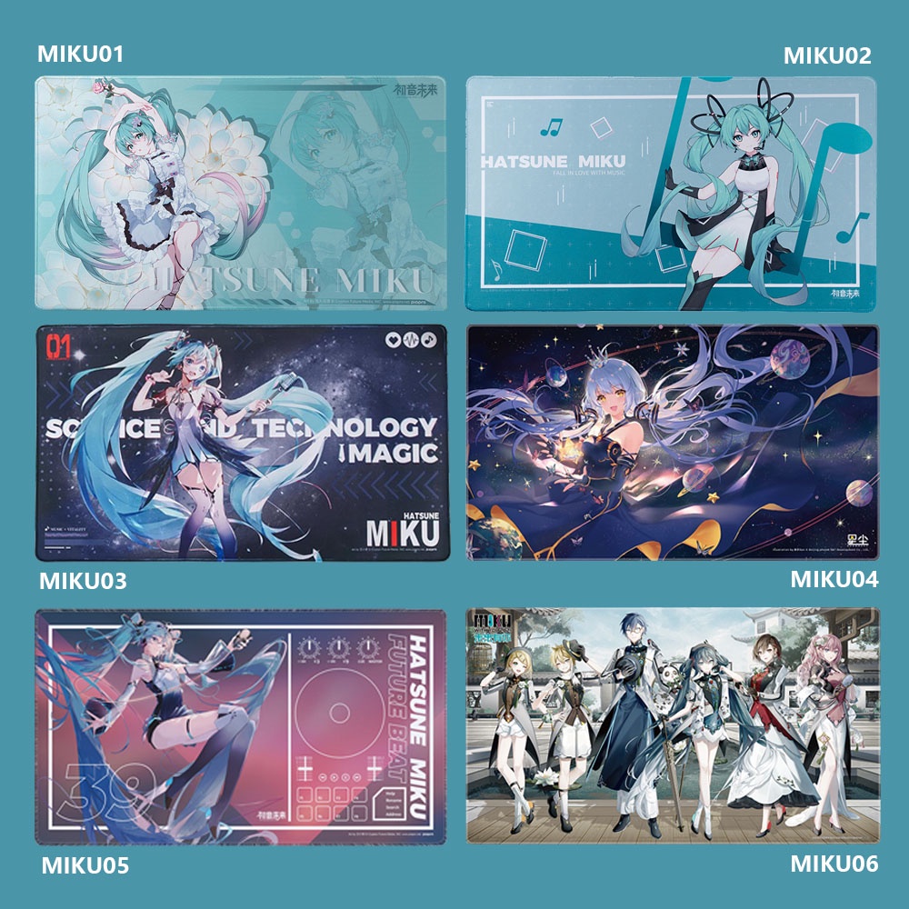 Hatsune Miku Mouse Pad Waterproof Meja Komputer Keyboard Mousepad Desktop Table Mat Alas Meja Kantor Gaming Pad