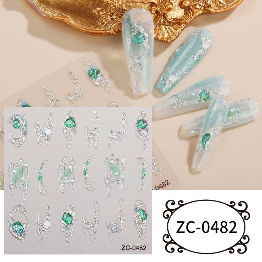 Mxbeauty Stiker Kuku Jantung Fashion Cinta Manis Hati Manikur Aksesoris Perekat Diri Stiker Perekat Lembut