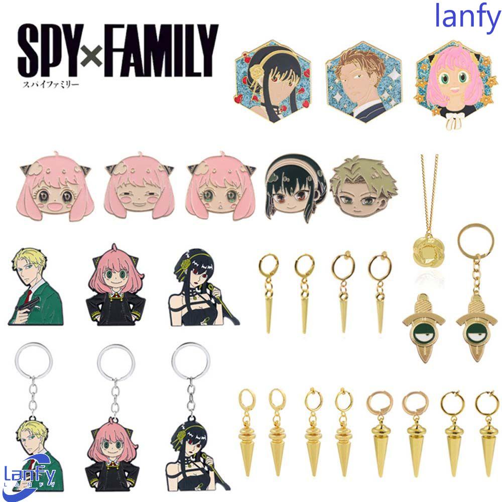 Lanfy Anime Gantungan Kunci Lucu Unisex Perhiasan Aksesoris SPY FAMILY Joel Menjuntai Anting