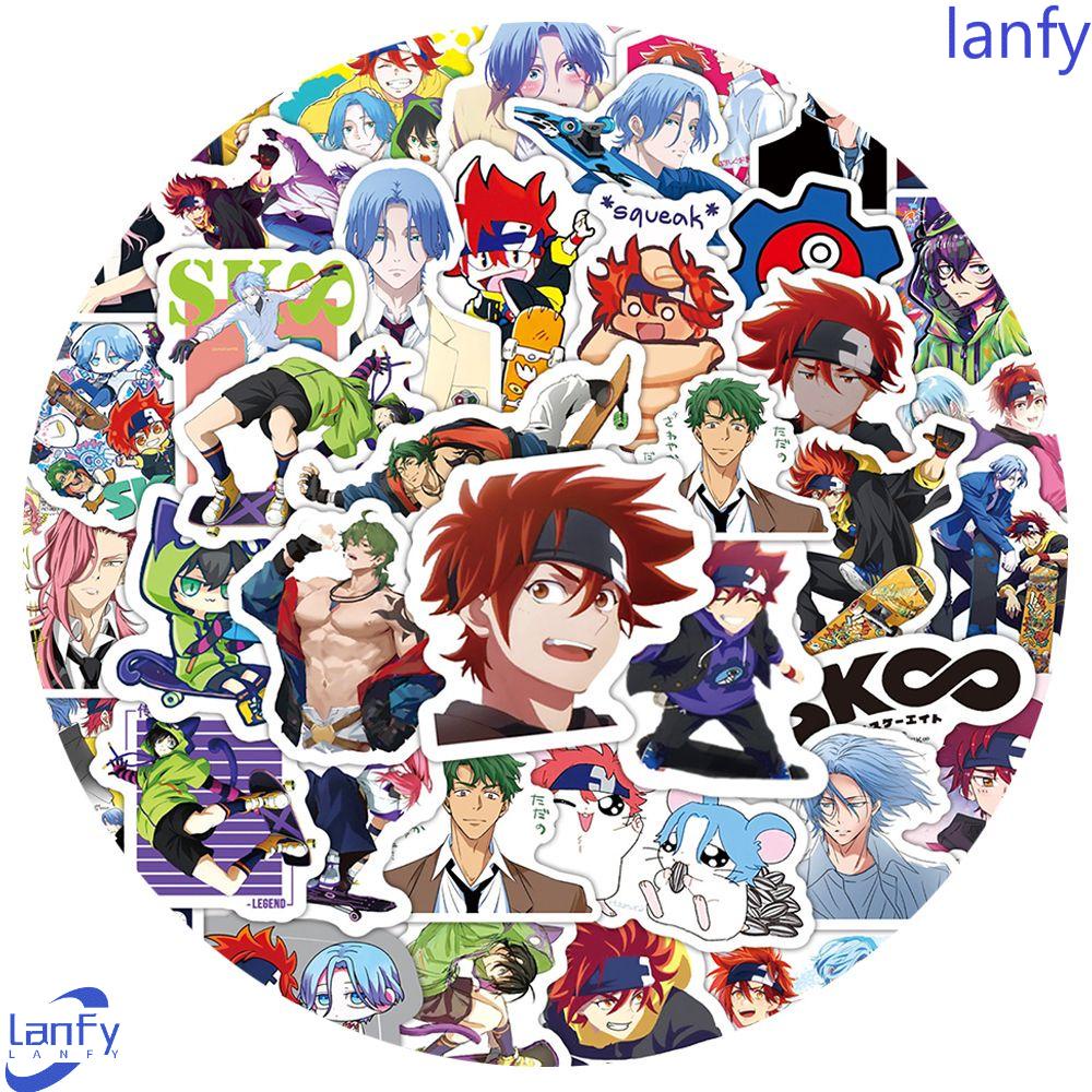 Lanfy SK8 the Anime Stiker Gitar Laptop Kulkas Hadiah Natal DIY Dekorasi Ponsel Stiker Mainan Anak Kartun Notebook Dekorasi Tahan Air Sticker