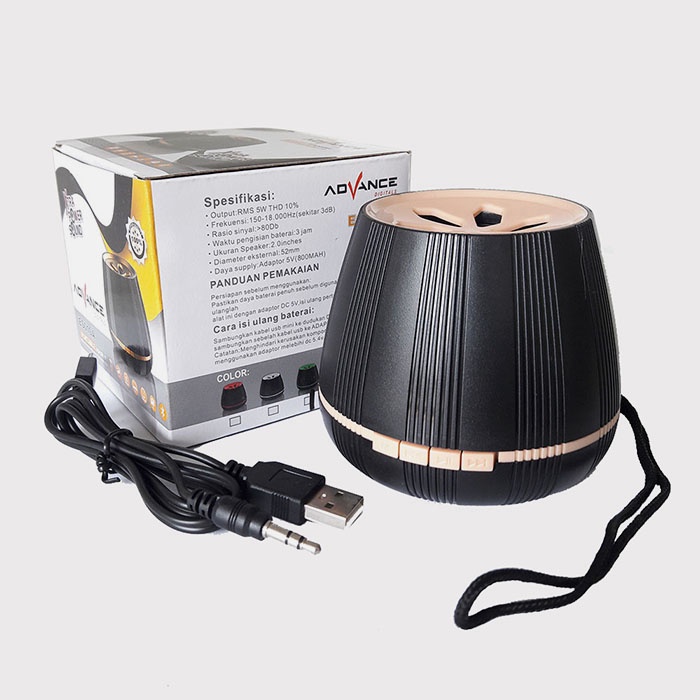 Speaker Advance ES010A Bluetooth Portabel memori aux