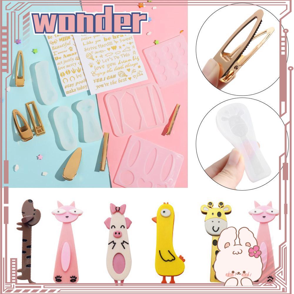 Wonder Hair Clip Cetakan Clay Alat Silikon Liontin Membuat Handmade Craft Resin