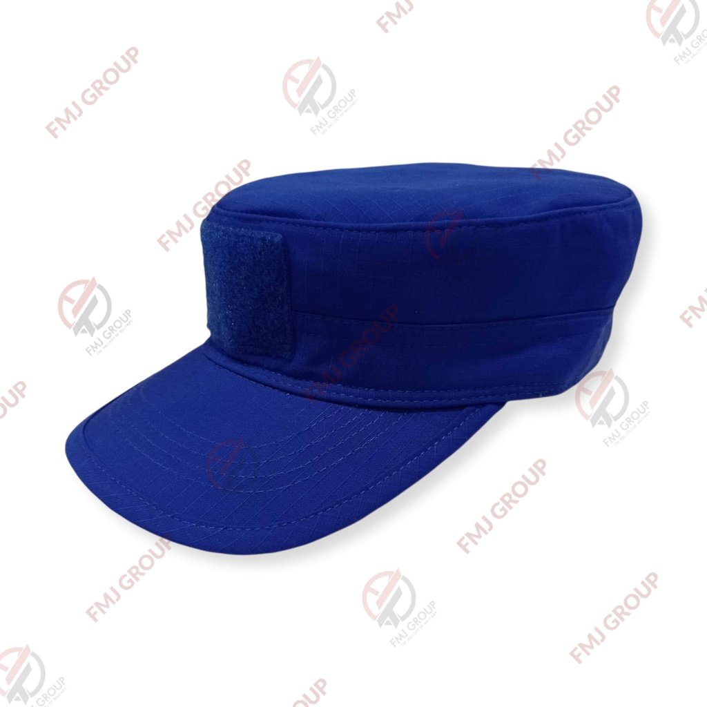 Topi Komando Biru Damkar / Topi Velcro BASARNAS / Damkar