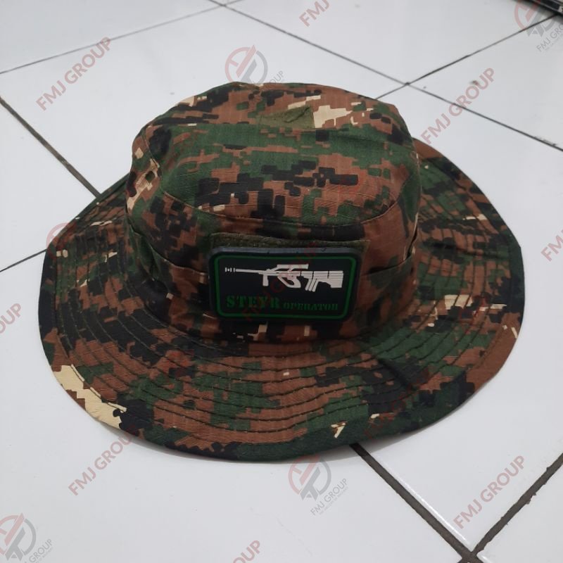 Topi Rimba Loreng Gurun/Desert, Loreng Marpat Jungle Hat/Topi Rimba/Topi Lapangan Tactical/Topi Gunung