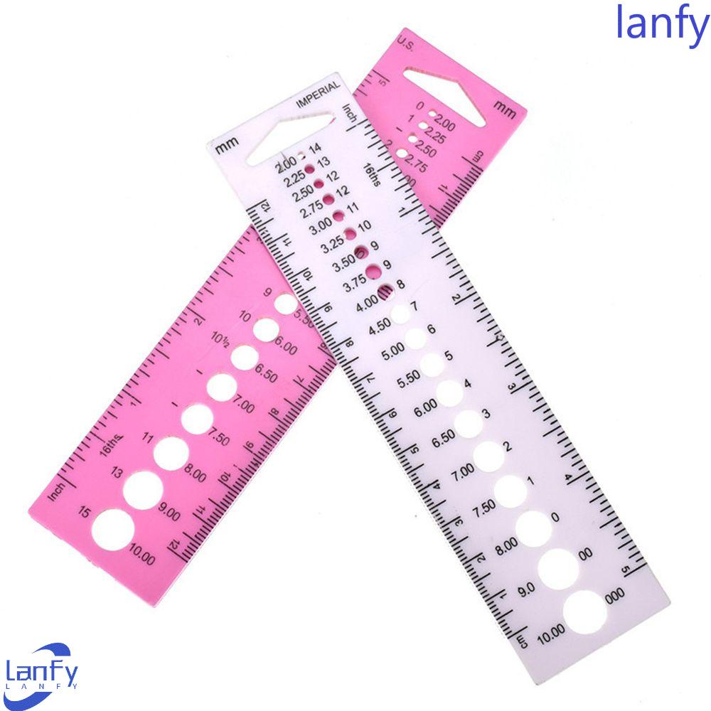 Lanfy Measure Ruler Inch 2.0mm-10.0mm Crochet Hook DIY Pengukur Jarum Kerajinan