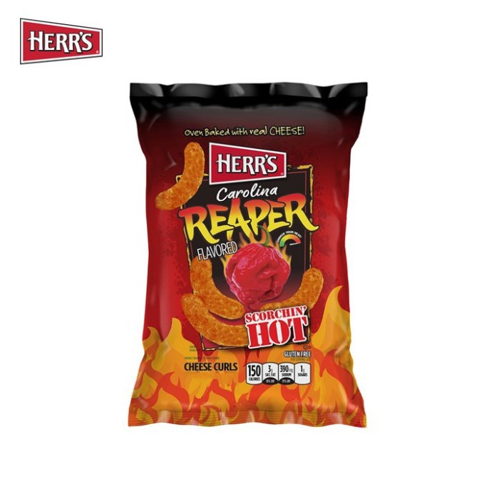 

Herr's Carolina Reaper Hot Cheese Curl [184.3 gr] - Snack Import