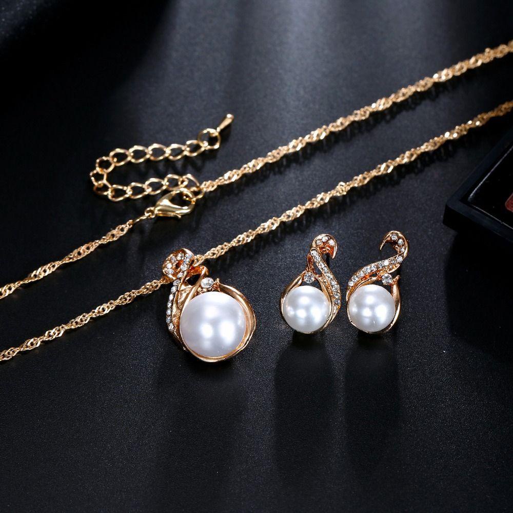 Mxbeauty Set Perhiasan Pernikahan Pengantin Temperamen Bergaya Hadiah Anniversary Tetesan Air Tergantung Berlian Imitasi Elegan Drop Anting-Anting Menjuntai Anting-Anting