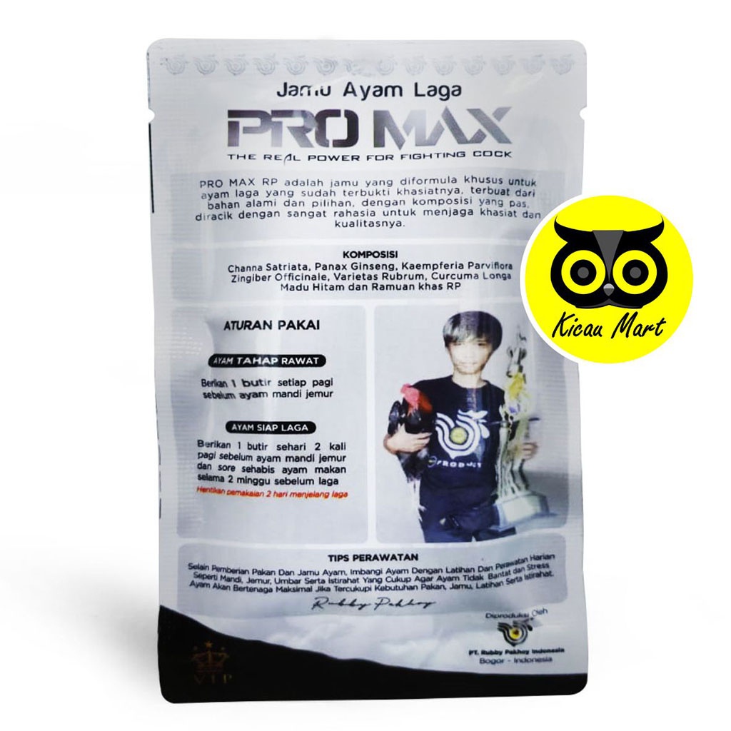 Kamlang Kering Vitamin Suplemen Jamu Ayam Laga Bangkok Jantan Petarung Aduan Promax Pro Max Rubby Pakhoy Isi 20 Butir Stamina Birahi Plus Super Power