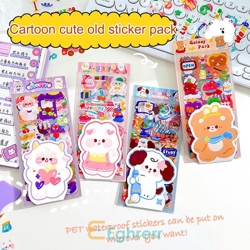 

COD✨10 lembar stiker lucu kartun sticker anak-anak pola hewan peliharaan anjing kelinci beruang bahan PVC tahan air dekorasi gelas air menghias notebook DIY-EG