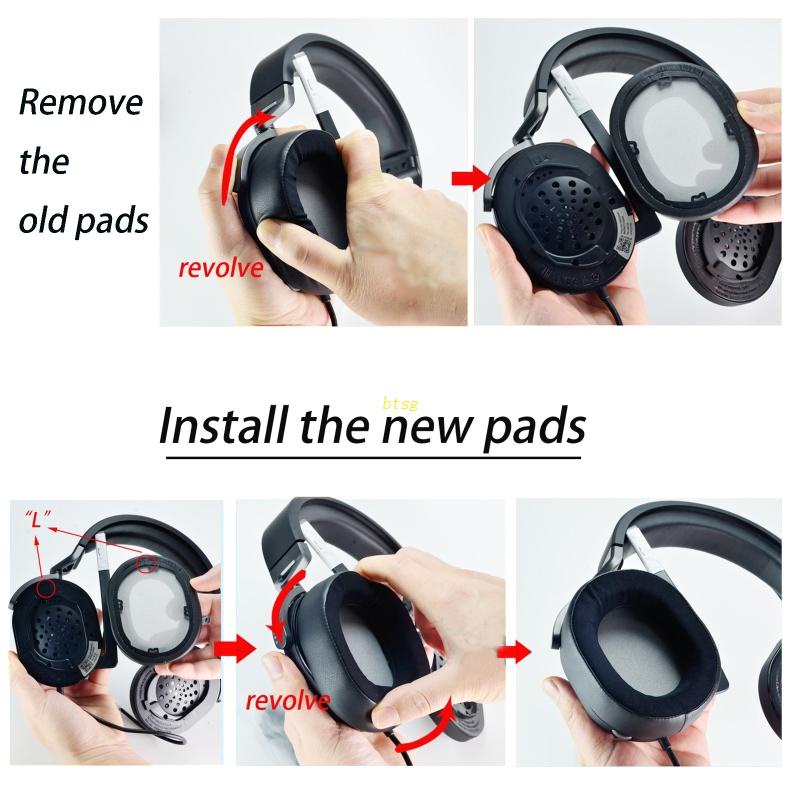 Bt Gaya Dan Kenyamanan Bantalan Telinga Untuk CORSAIR HS55 Earphone Ear Pads Kekuatan Tinggi Headphone Ear Pads Cover Awet Earpa