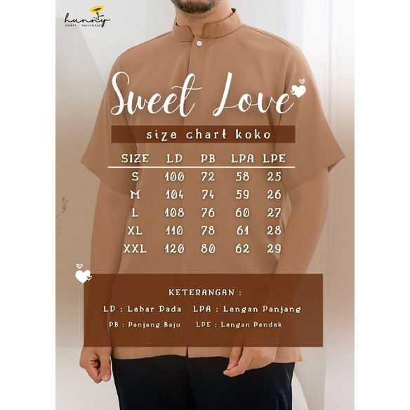 Koko Dewasa Pendek Sweet love by Hunny Label