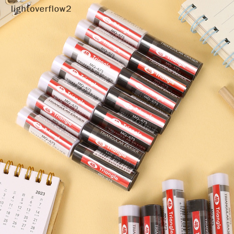 [lightoverflow2] Triangle Novelty Erasers Black And White Eraser Penghapus Ujian Siswa Khusus Karet 4B Alat Tulis Soft Less Crumb Art Drawing Eraser [ID]