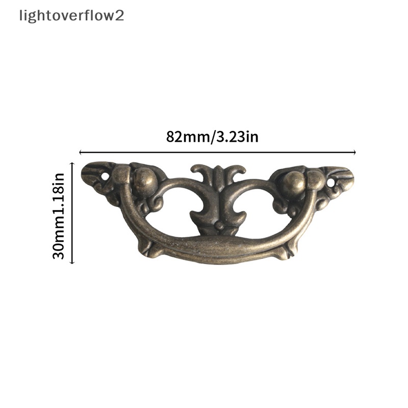 [lightoverflow2] Bronze Furniture Handle Meja Kotak Gagang Pintu Antik Zinc Alloy Pola Kelelawar [ID]