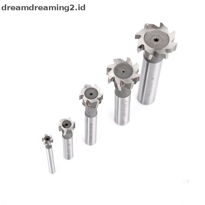 (drea) T Slot Milling Cutter Untuk Metal HSS Woodruff Key Seat Router Bit High Speed Steel//