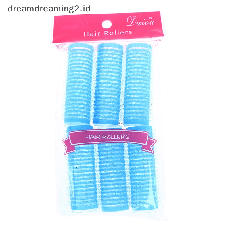 (drea) Self Grip Rollers Cling Stick Pengeriting Rambut Ikal Gelombang Styling Salon Setg Alat//